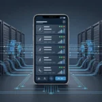 Illustration of odds data feeds flowing from servers into a sportsbook betting app